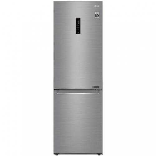 LG Refrigerator GBB71PZDMN A++, Free standing, Combi, Height 186 cm, No Frost system, Fridge net capacity 234 L, Freezer net capacity 107 L, Display, 36 dB, Silver image 1