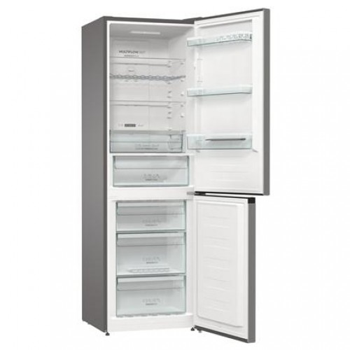 Gorenje Refrigerator NRK6192AXL4, Free standing, Combi, Height 185 cm, No Frost system, Fridge net capacity 203 L, Freezer net capacity 99 L, Display, 38 dB, Metalic Grey image 1