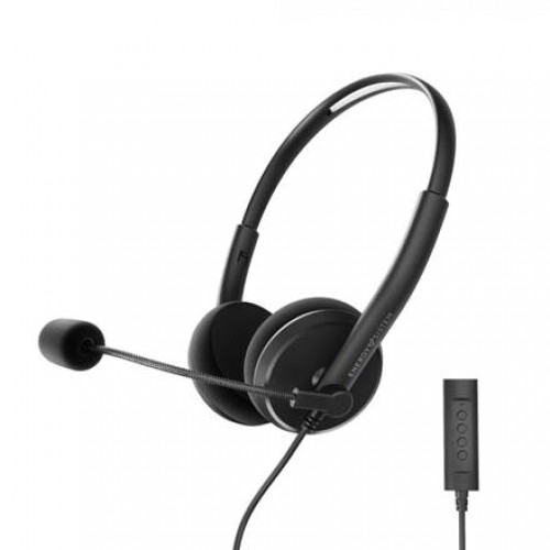 Energy Sistem Headset Office 2+ Black, USB and 3.5 mm plug, volume control, retractable boom mic. image 1