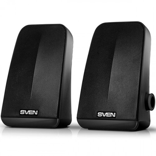 Speakers SVEN-380, 2.0 black (USB), 6W RMS, SV-014216 image 1