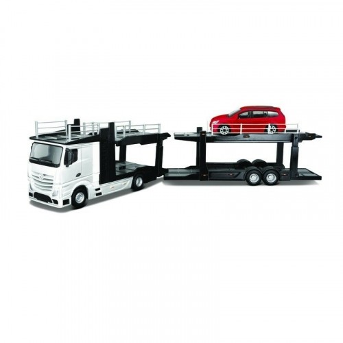 BBURAGO 1/43 Street Fire car  tow Mercedes Benz Actros with Volkswagen Polo GTI Mark 5, 18-31458 image 1