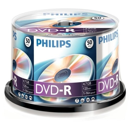 PHILIPS DVD-R 4.7GB CAKE BOX 50 image 1