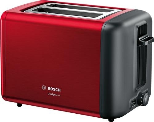 Bosch TAT3P424 toaster 2 slice(s) 970 W Black, Red image 1