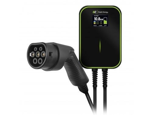 Green Cell EV14 electric vehicle charging station Black Aluminium Wall 3 Built-in display LCD image 1