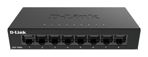 D-Link DGS-108GL Unmanaged Gigabit Ethernet (10/100/1000) Black image 1