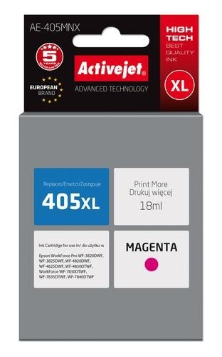 Activejet AE-405MNX ink replacement Epson 405XL C13T05H34010; Compatiable; 18ml; Printing colours: magenta; 5 years warranty. image 1