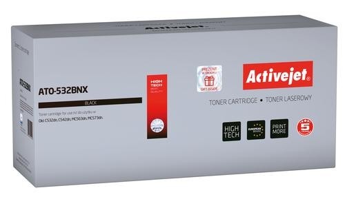 Activejet ATO-532BNX toner replacement OKI 46490608; Compatible; page yield: 7000 pages; Printing colours: Black. 5 years warranty image 1