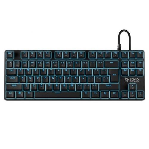 Savio Tempest RX keyboard USB QWERTY English Black, Blue image 1