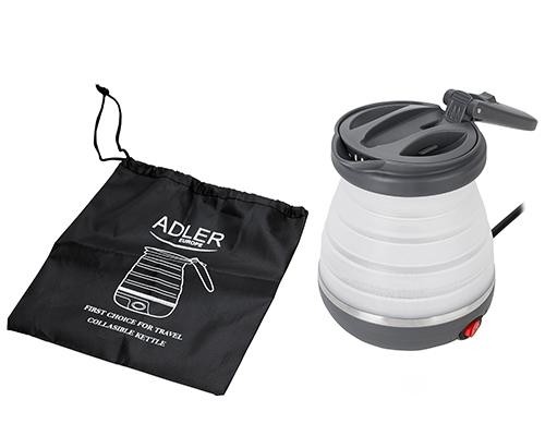 Adler AD 1279 electric kettle 0.6 L 750 W Black, White image 1