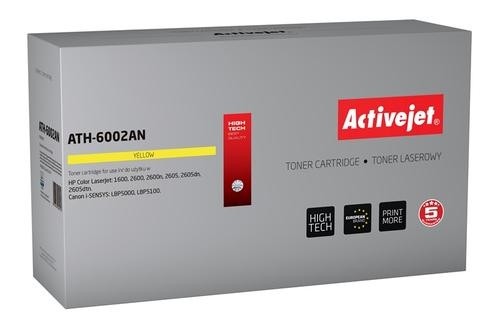 Activejet ATH-6002AN toner for HP, HP 24A Q6002A / Canon CRG-707Y replacement, yellow image 1