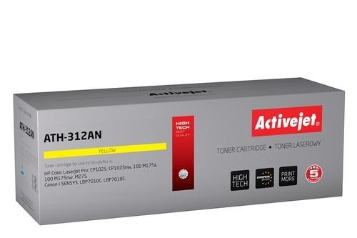 Activejet ATH-312AN toner for HP CE312A. Canon CRG-729Y image 1