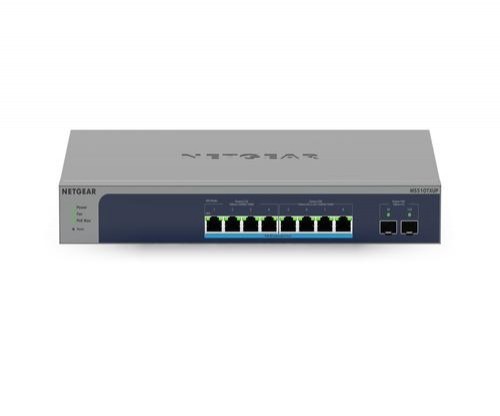 Netgear MS510TXUP network switch Managed L2/L3/L4 10G Ethernet (100/1000/10000) Power over Ethernet (PoE) Grey, Blue image 1