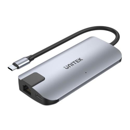 UNITEK uHUB P5+ USB 2.0 Type-C 10000 Mbit/s Black, Grey image 1