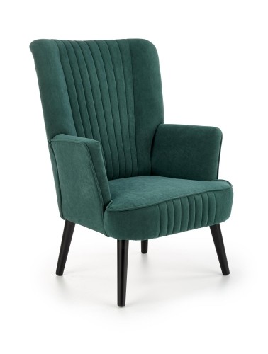 Halmar DELGADO chair color: dark green image 1