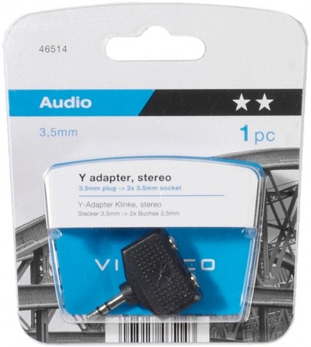 Адаптер Vivanco 3,5мм - 2x3,5мм Audio (46514) image 1