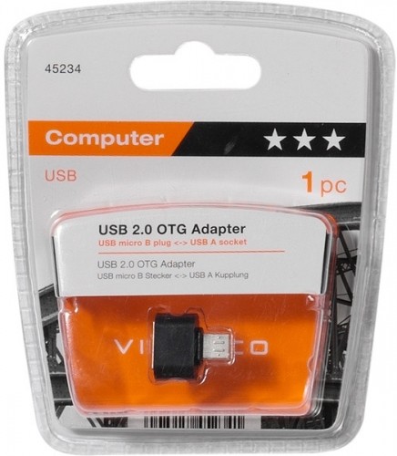 Vivanco adapteris microUSB - USB-A OTG (45234) image 1