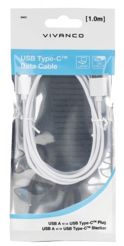 Vivanco kabelis Polybag USB-C Data 1m (39452) image 1