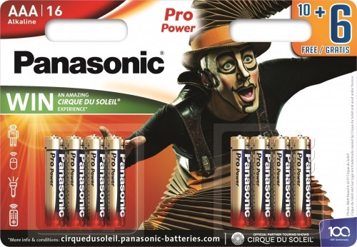 Panasonic Batteries Panasonic Pro Power baterija LR03PPG/16B 10+6gb. image 1
