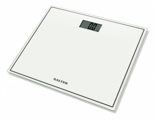 Salter 9207 WH3R Compact Glass Electronic Bathroom Scale - White image 1