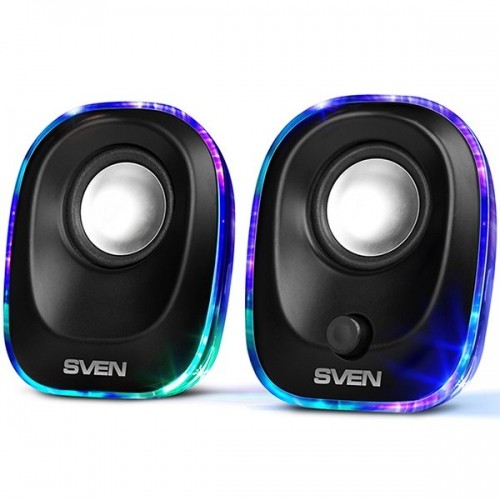 Speakers SVEN 330, 2.0, black (USB), 5W RMS, SV-014001 image 1