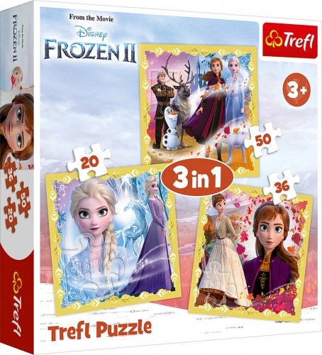 TREFL Pužļu komplekts "3 in 1" Frozen 2 image 1