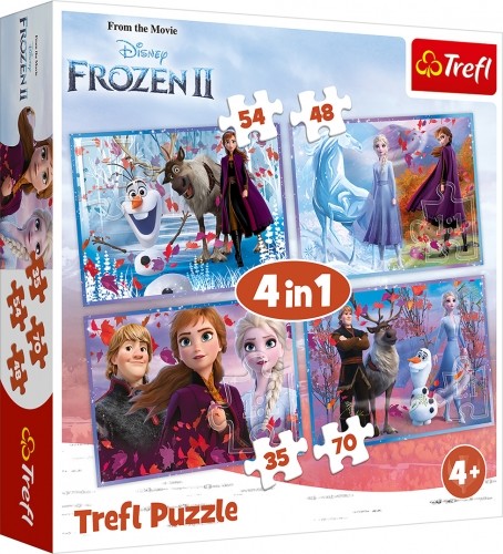 TREFL Pužļu komplekts "4 in 1" Frozen 2 image 1