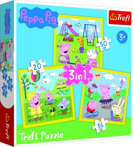 TREFL Pužļu komplekts "3 in 1" Peppa Pig image 1