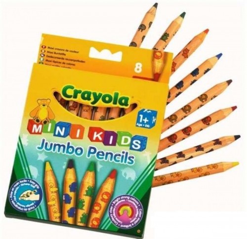 Crayola MiniKids Jumbo zīmuļi, 8 gb. image 1