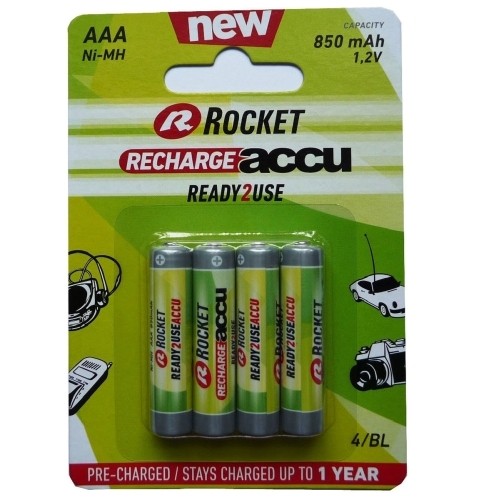 Rocket Precharged HR03 850MAH ALWAYS READY Blister Pack 4pcs. image 1