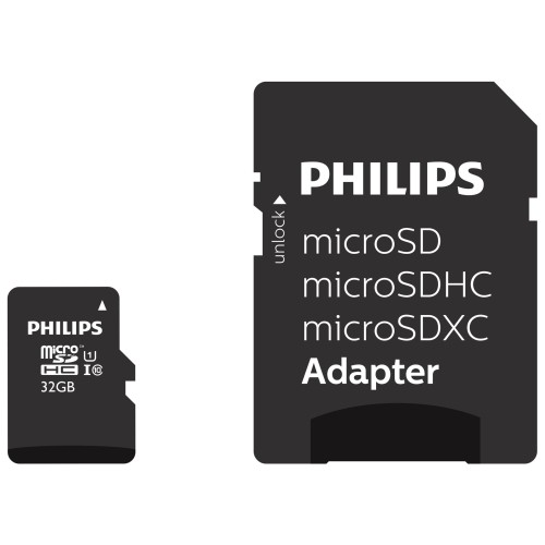 Philips MicroSDHC 32GB class 10/UHS 1 + Adapter image 1