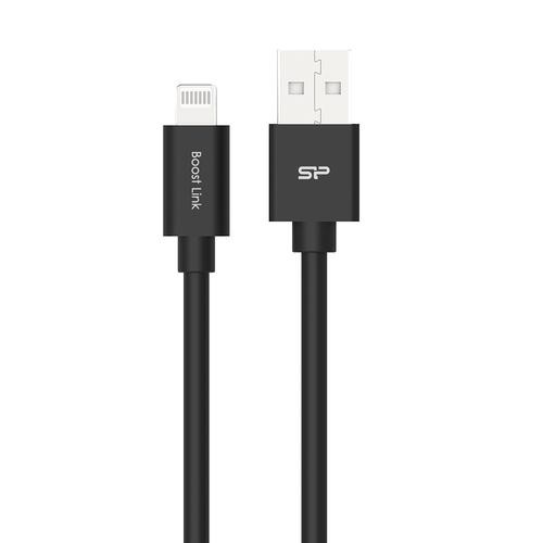 Silicon Power SP1M0ASYLK15AL1K USB cable 1000 m USB 2.0 USB A USB C/Lightning Black image 1
