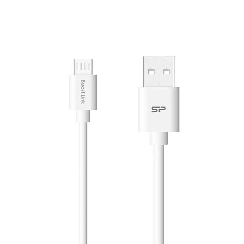 Silicon Power Boost Link PVC LK10AB USB cable USB 2.0 USB A Micro-USB B White image 1