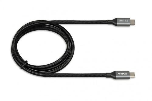 iBox IKUMTC31G2 USB cable 1 m USB 3.2 Gen 2 (3.1 Gen 2) USB C Black image 1