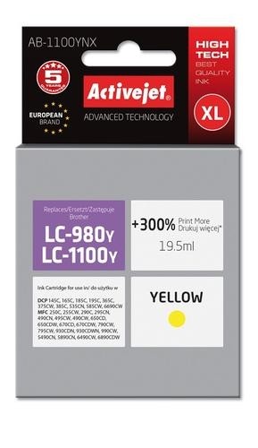 Activejet ink for Brother LC1100/LC980Y image 1