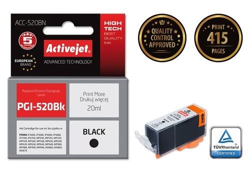 Activejet ink for Canon PGI-520Bk image 1