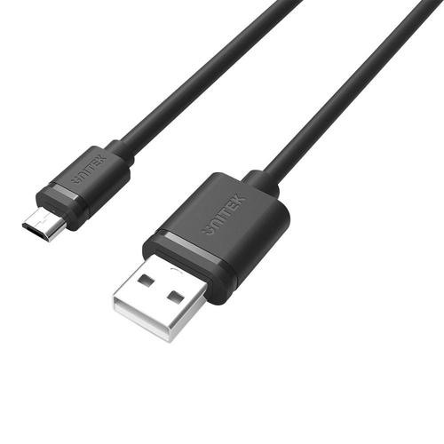 UNITEK Y-C435GBK USB cable 3 m USB 2.0 USB A Micro-USB B Black image 1