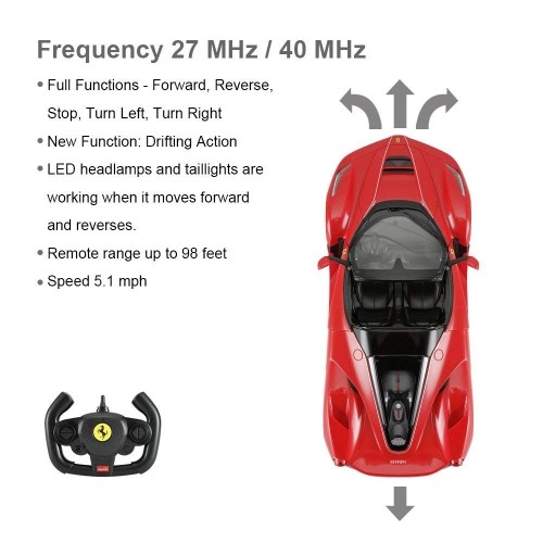 RASTAR R/C 1:14 Ferrari LaFerrari Aperta (with drift function) image 1