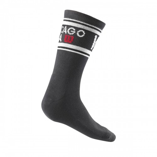 Wilson M SINCE 1914 CREW SOCK 1PR/PK BK M-L image 1