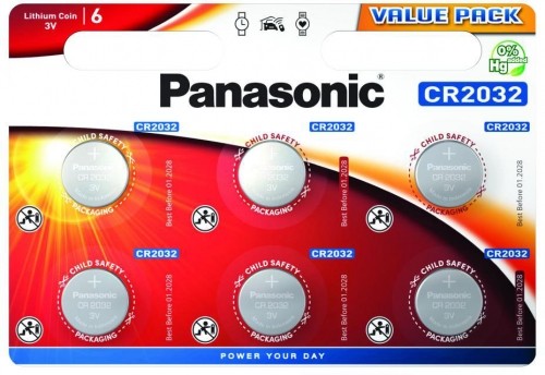 Panasonic Batteries Panasonic батарейка CR2032/6B image 1