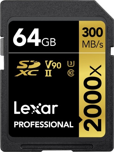 Lexar карта памяти SDXC 64GB Professional 2000x UHS-II U3 V90 image 1