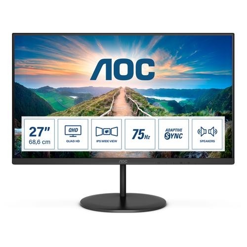 AOC V4 Q27V4EA LED display 68.6 cm (27&quot;) 2560 x 1440 pixels 2K Ultra HD Black image 1