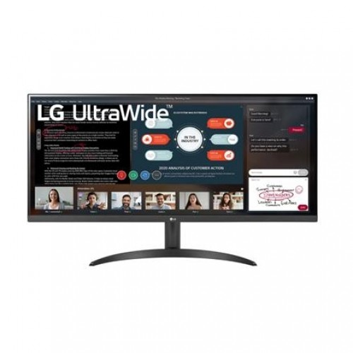 LG 34WP500-B 34 ", IPS, UltraWide FHD, 2560 x 1080 pixels, 21:9, 5 ms, 250 cd/m², Black, Headphone Out, HDMI ports quantity 2 image 1