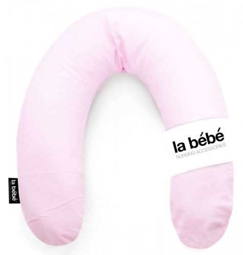 La Bebe™ Rich Cotton Nursing Maternity Pillow Art.81031 Pink Flanel Подковка для сна, кормления малыша 30x104 cm image 1
