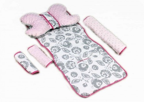 La bebe™ Minky+Cotton Stroller Mat Set Art.95222 Mīksts komplekts ratiņiem image 1