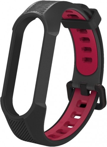 Tech-Protect watch strap Armour Xiaomi Mi Band 5/6, black/red image 1
