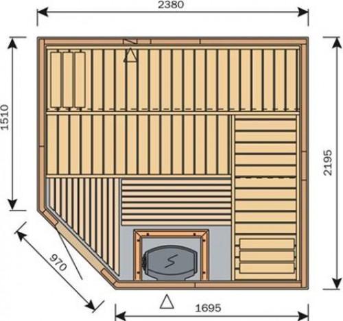 HARVIA Variant Formula S2522L sauna image 1