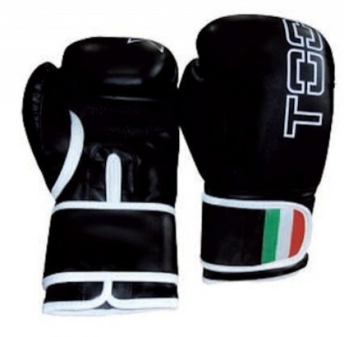 Boxing gloves TOORX LEOPARD BOT-001 8oz black eco leather image 1
