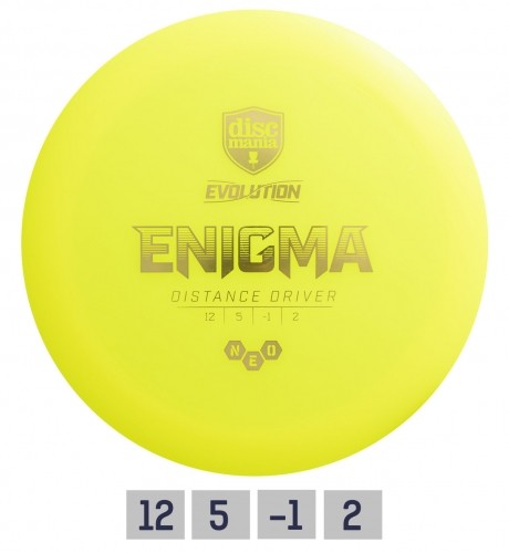 Диск для гольфа DISCMANIA Distance Driver NEO ENIGMA 12/5/-1/2  Желтый image 1