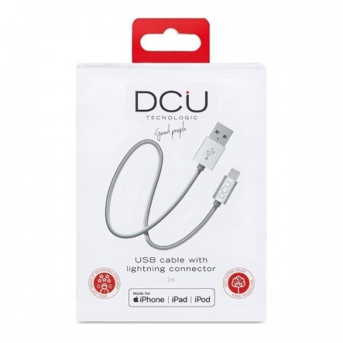 Dcu Tecnologic Зарядный USB-кабель Lightning  iPhone DCU Серебристый 1 m image 1