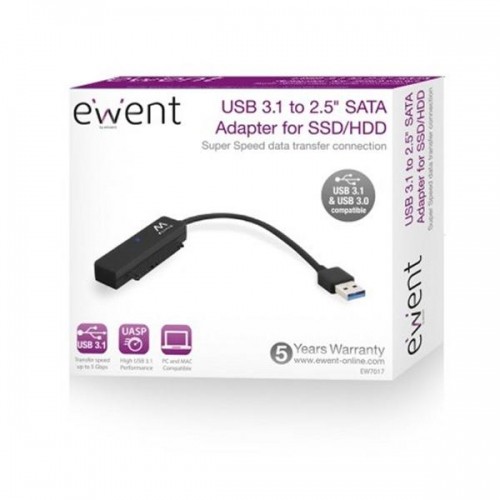 Cietā Diska Adapteris no USB uz SATA Ewent EW7017 2,5" USB 3.0 image 1